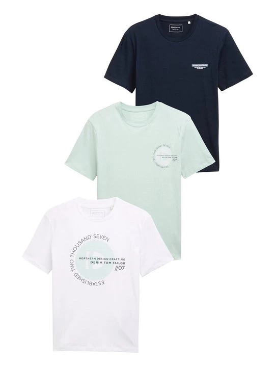 Foto van product T-shirt print Tom Tailor donkerblauw