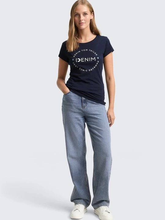 Foto van product T-shirt print Tom Tailor donkerblauw