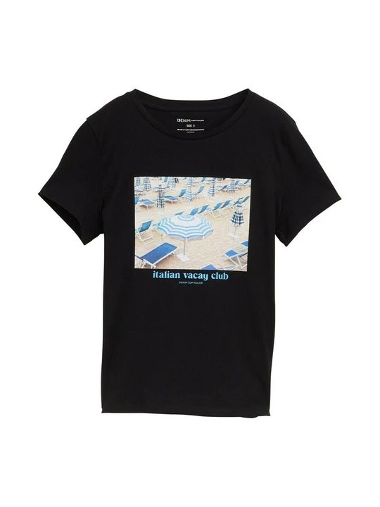 Foto van product T-shirt print Tom Tailor zwart