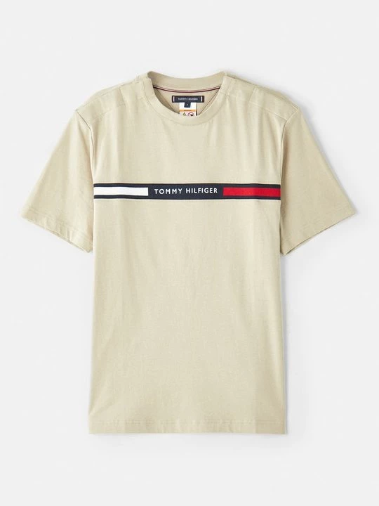 Foto van product T-shirt print Tommy Hilfiger beżowy