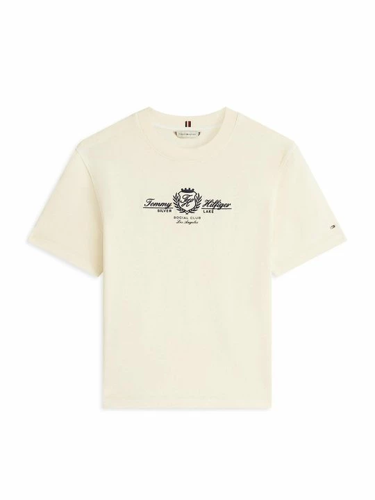 Foto van product T-shirt print Tommy Hilfiger beżowy