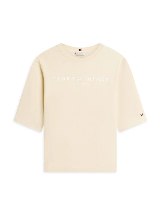 Foto van product T-shirt print Tommy Hilfiger beżowy