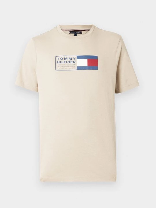 Foto van product T-shirt print Tommy Hilfiger beżowy