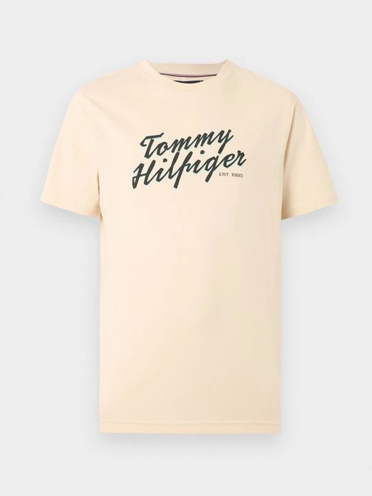 Foto van product T-shirt print Tommy Hilfiger beżowy