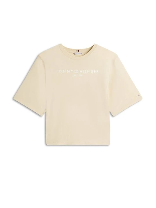 Foto van product T-shirt print Tommy Hilfiger beżowy