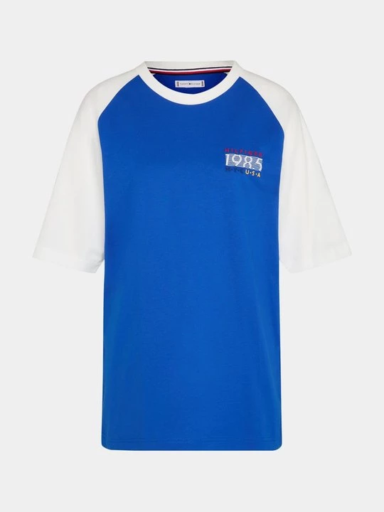 Foto van product T-shirt print Tommy Hilfiger blauw