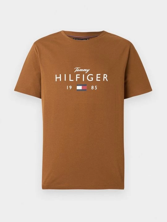 Foto van product T-shirt print Tommy Hilfiger bruin