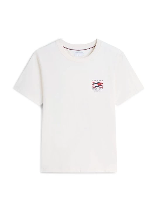Foto van product T-shirt print Tommy Hilfiger crème