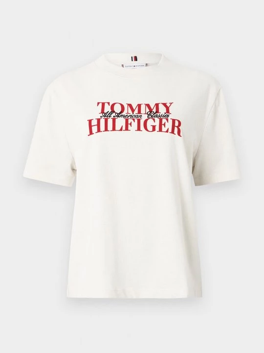Foto van product T-shirt print Tommy Hilfiger crème