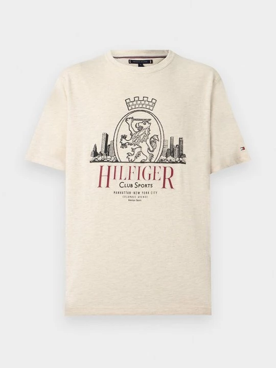 Foto van product T-shirt print Tommy Hilfiger crème