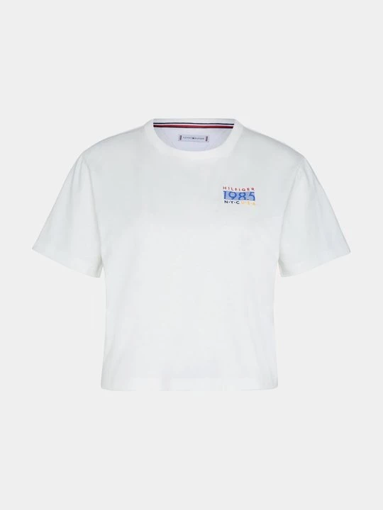 Foto van product T-shirt print Tommy Hilfiger crème