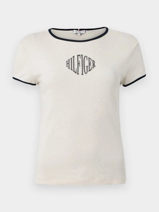 Foto van product T-shirt print Tommy Hilfiger crème