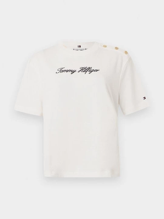 Foto van product T-shirt print Tommy Hilfiger crème