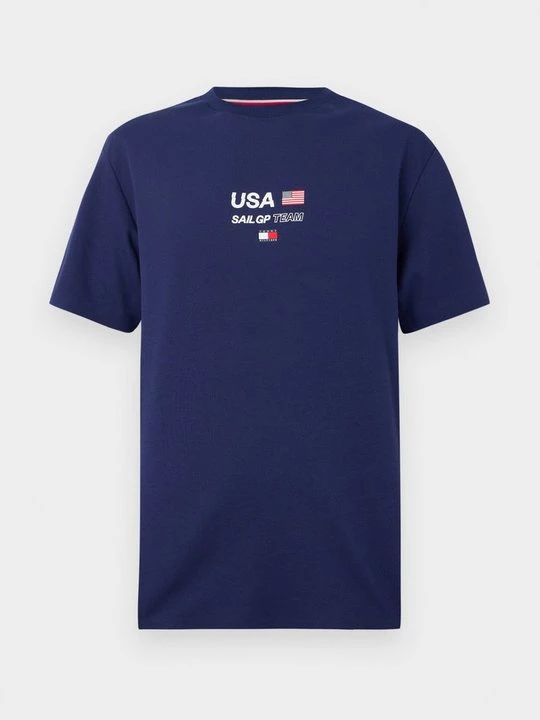 Foto van product T-shirt print Tommy Hilfiger donkerblauw