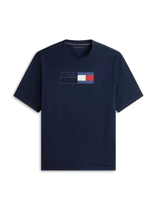 Foto van product T-shirt print Tommy Hilfiger donkerblauw
