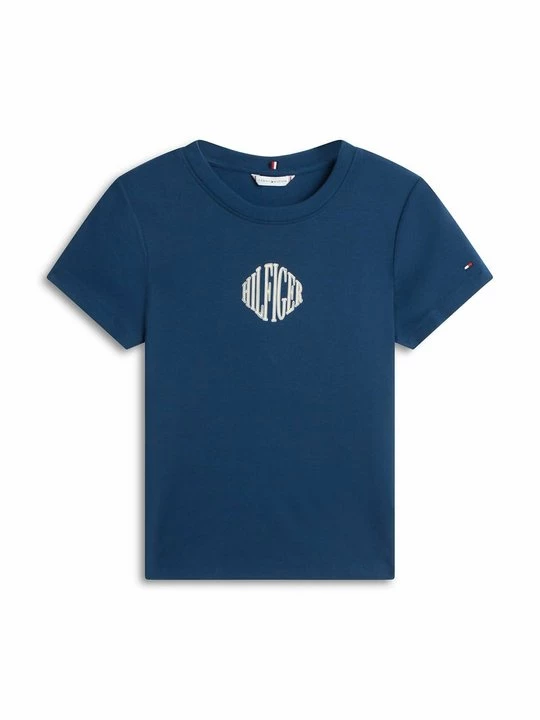 Foto van product T-shirt print Tommy Hilfiger donkerblauw
