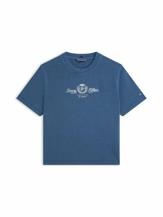 Foto van product T-shirt print Tommy Hilfiger donkerblauw