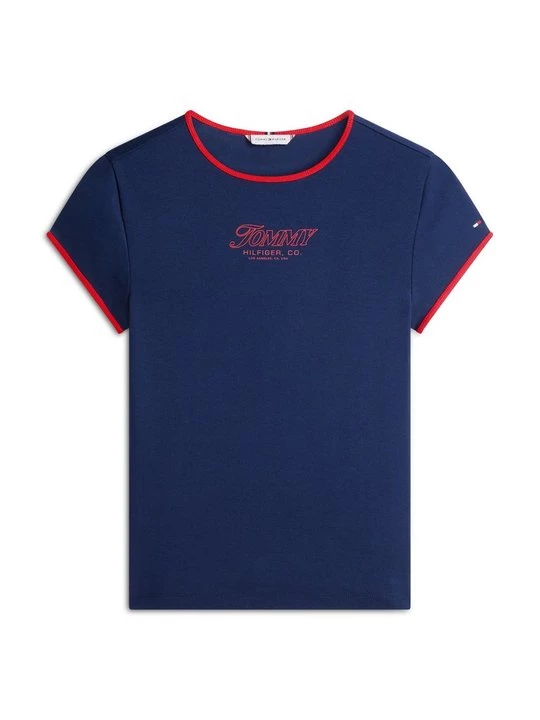 Foto van product T-shirt print Tommy Hilfiger donkerblauw