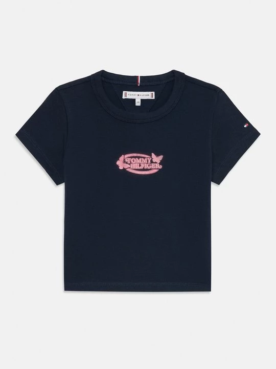 Foto van product T-shirt print Tommy Hilfiger donkerblauw