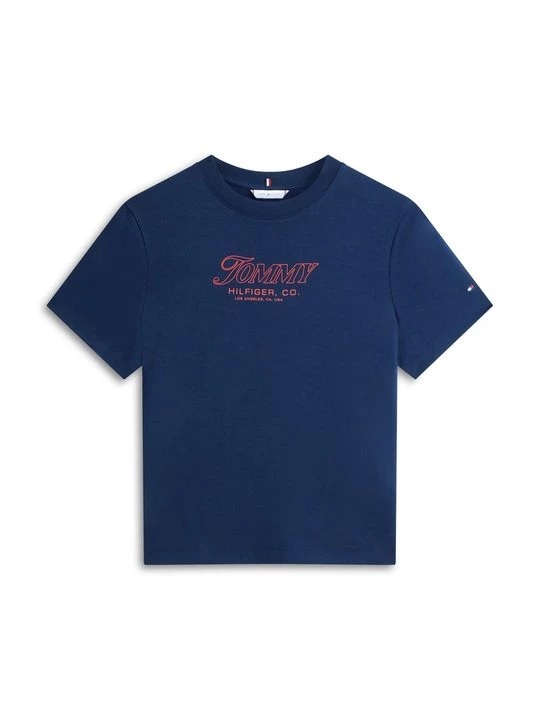 Foto van product T-shirt print Tommy Hilfiger donkerblauw