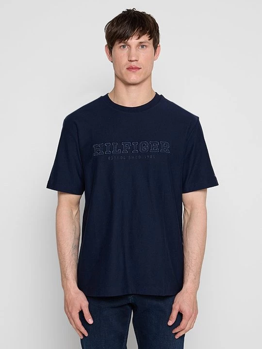 Foto van product T-shirt print Tommy Hilfiger donkerblauw