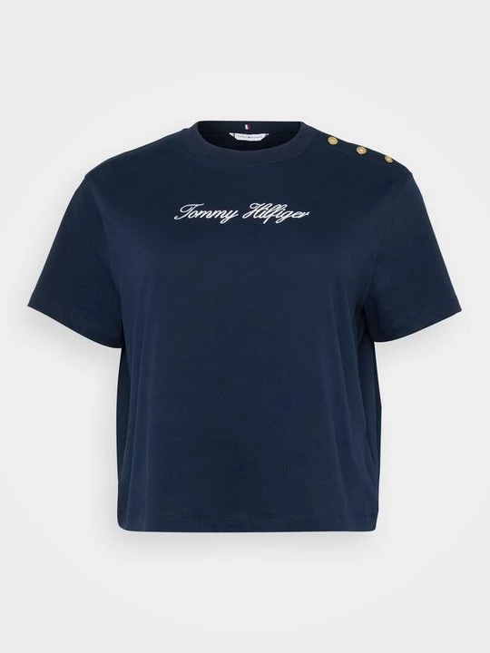 Foto van product T-shirt print Tommy Hilfiger donkerblauw