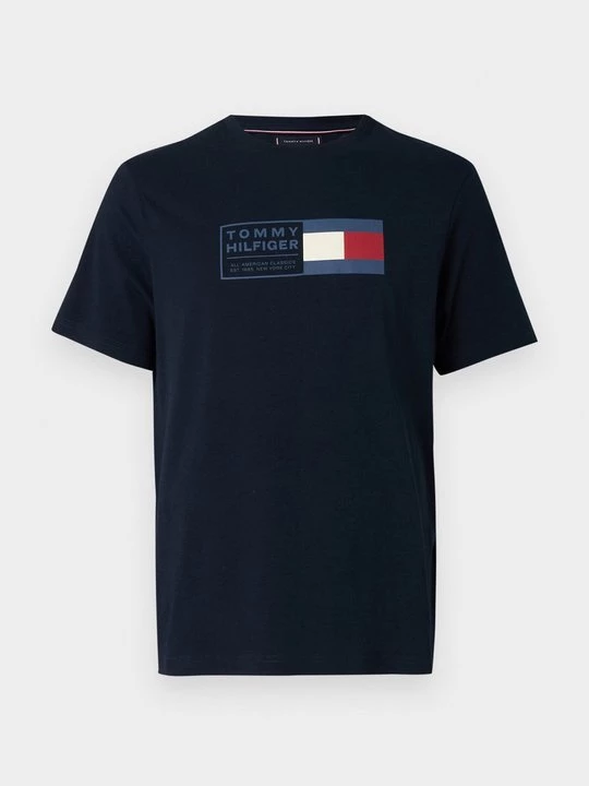 Foto van product T-shirt print Tommy Hilfiger donkerblauw