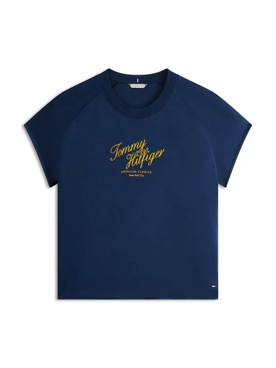 Foto van product T-shirt print Tommy Hilfiger donkerblauw