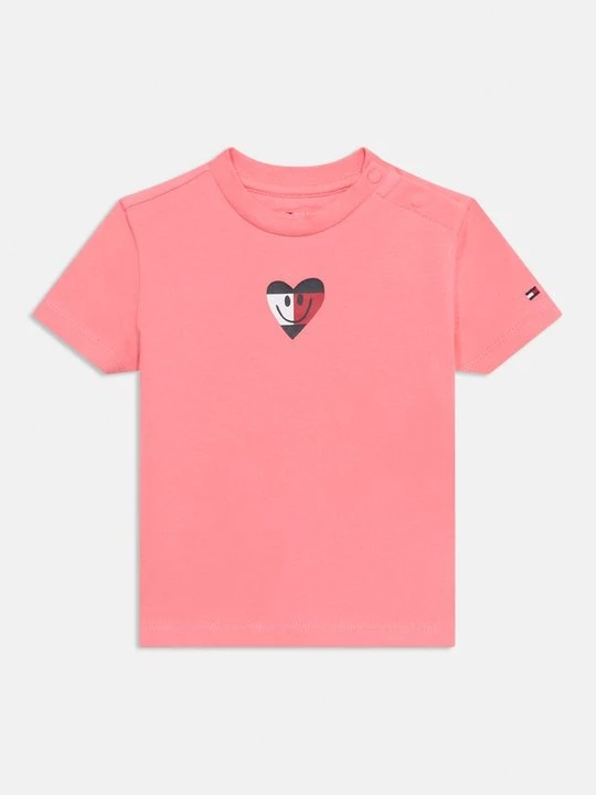 Foto van product T-shirt print Tommy Hilfiger donkerroze