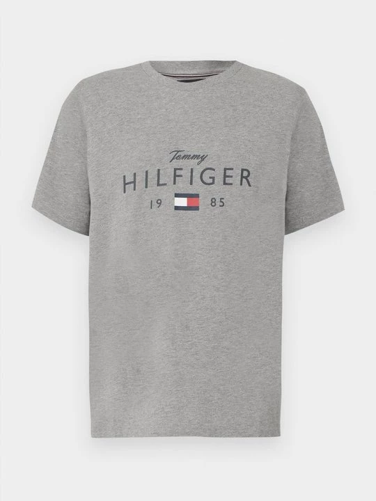 Foto van product T-shirt print Tommy Hilfiger grijs gemêleerd