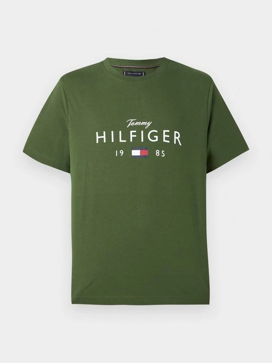 Foto van product T-shirt print Tommy Hilfiger kaki