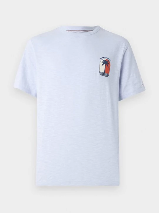 Foto van product T-shirt print Tommy Hilfiger lichtblauw