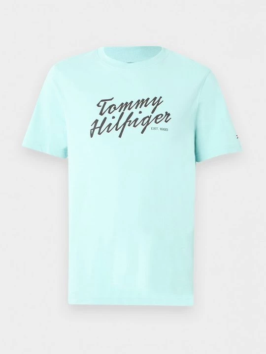 Foto van product T-shirt print Tommy Hilfiger lichtblauw