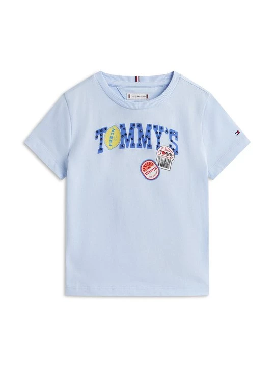 Foto van product T-shirt print Tommy Hilfiger lichtblauw