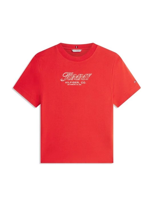 Foto van product T-shirt print Tommy Hilfiger rood