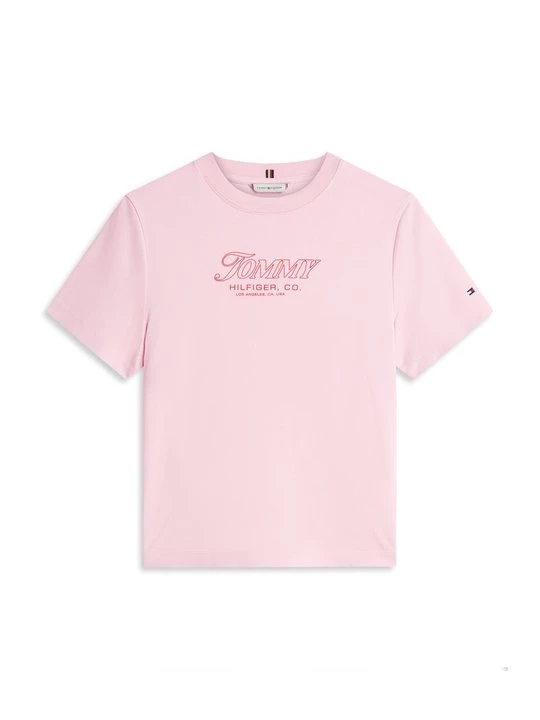Foto van product T-shirt print Tommy Hilfiger roze