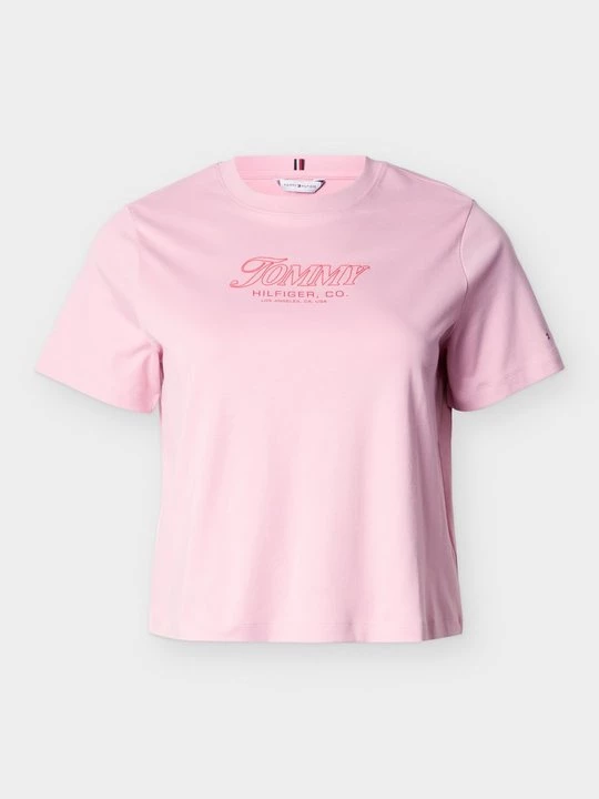 Foto van product T-shirt print Tommy Hilfiger roze