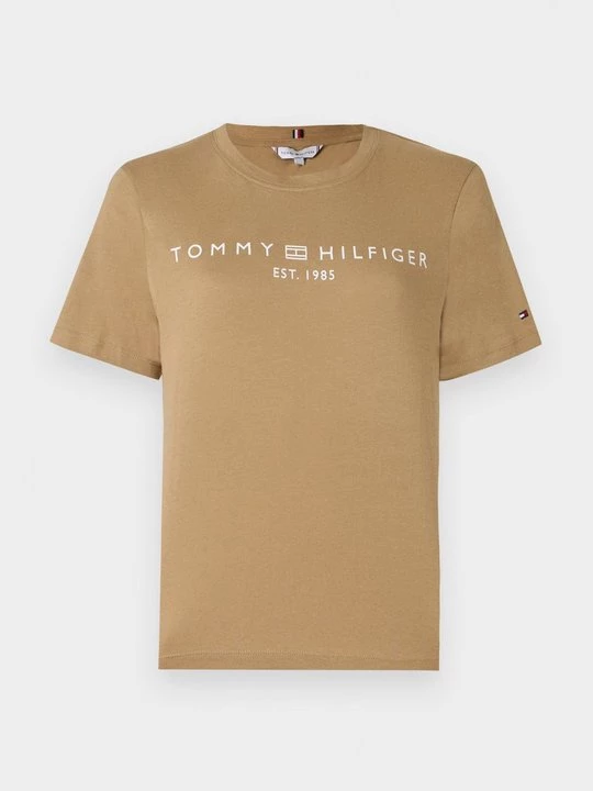 Foto van product T-shirt print Tommy Hilfiger taupe