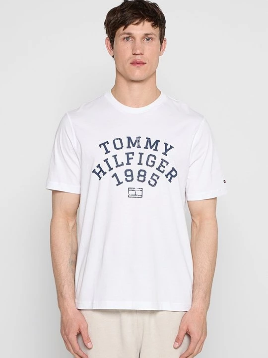 Foto van product T-shirt print Tommy Hilfiger wit