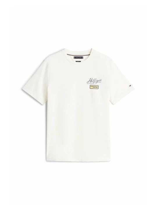 Foto van product T-shirt print Tommy Hilfiger wit
