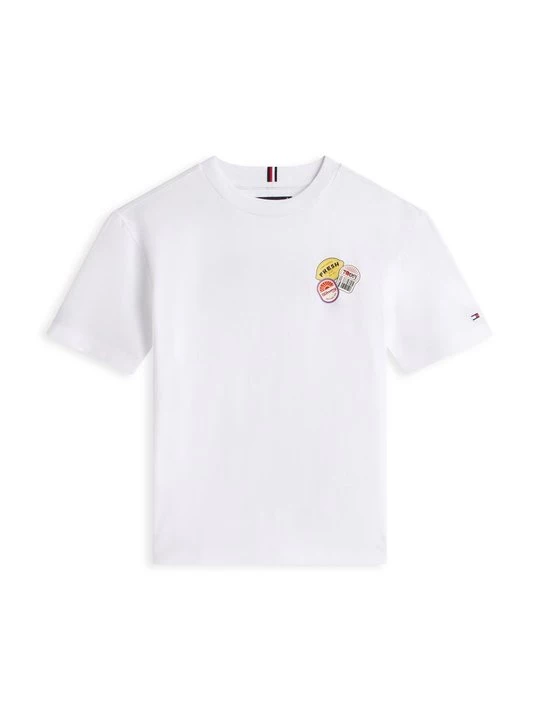 Foto van product T-shirt print Tommy Hilfiger wit