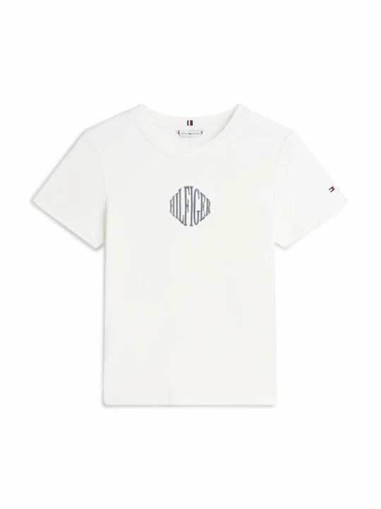 Foto van product T-shirt print Tommy Hilfiger wit