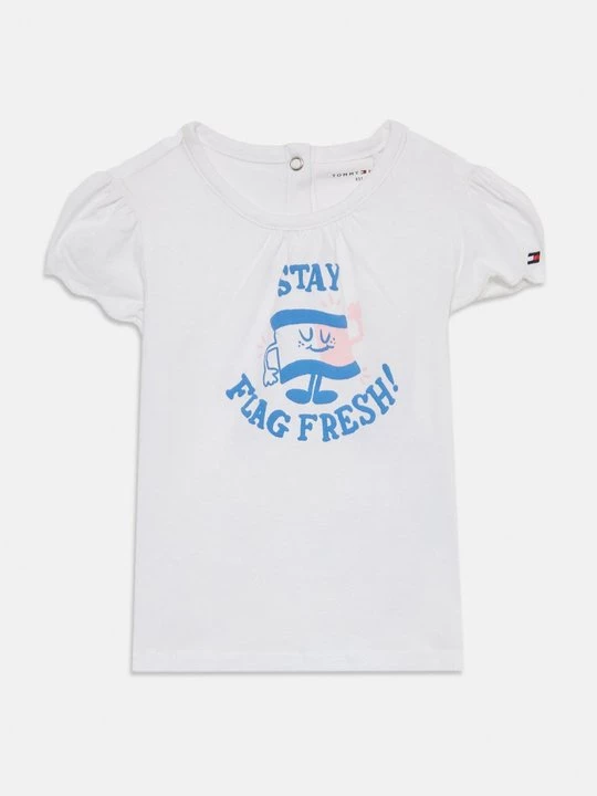 Foto van product T-shirt print Tommy Hilfiger wit