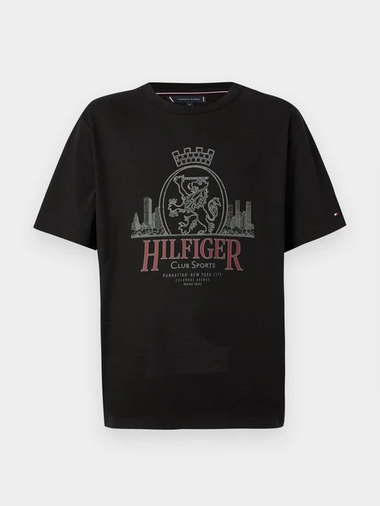 Foto van product T-shirt print Tommy Hilfiger zwart