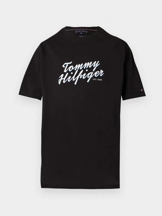 Foto van product T-shirt print Tommy Hilfiger zwart
