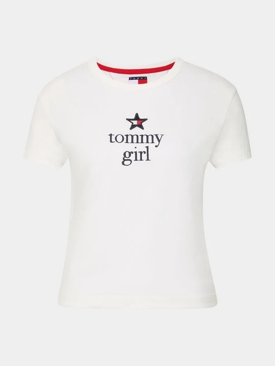 Foto van product T-shirt print Tommy Jeans crème