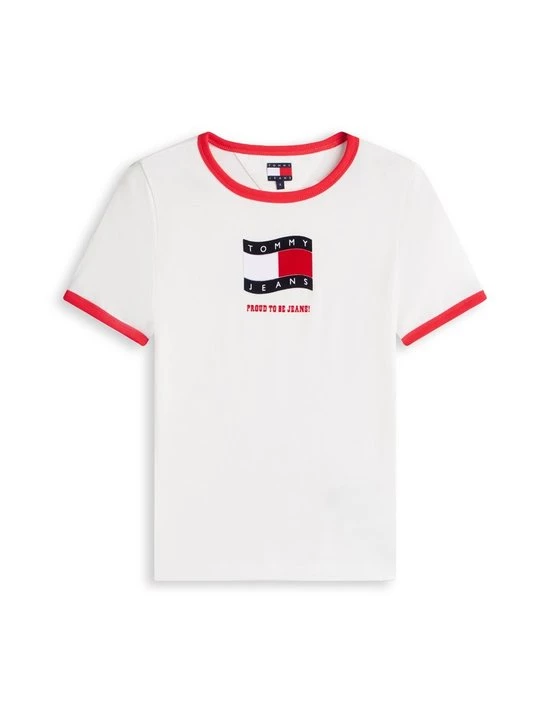 Foto van product T-shirt print Tommy Jeans crème