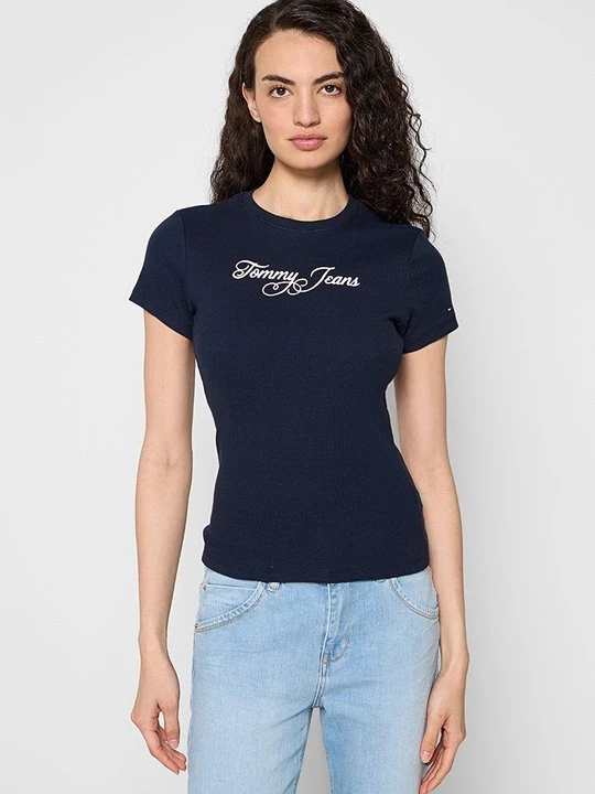Foto van product T-shirt print Tommy Jeans donkerblauw