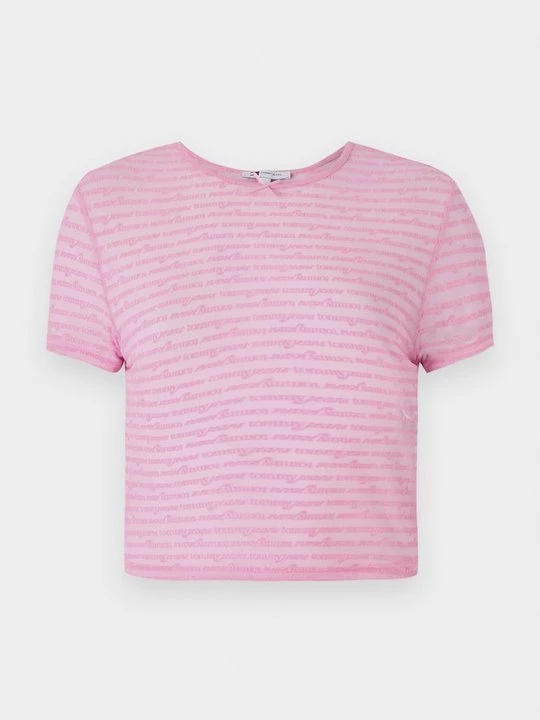 Foto van product T-shirt print Tommy Jeans donkerroze