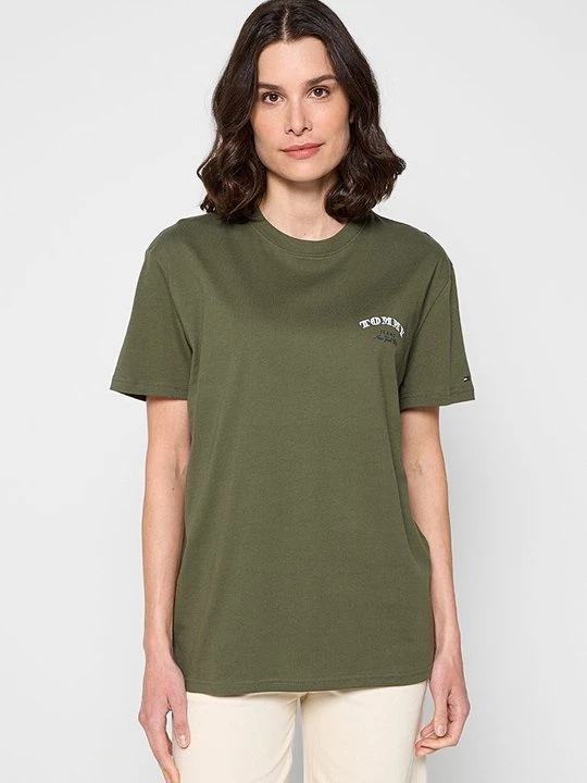 Foto van product T-shirt print Tommy Jeans groen
